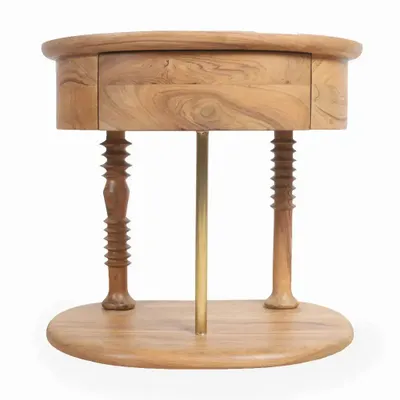 Night tables - Tohu - Teakwood Bedside Table - ALANKARAM