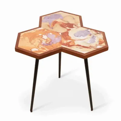 Autres tables  - Toi - Table d'appoint en métal multicolore - ALANKARAM
