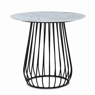 Other tables - Torino - Metal Table with Stone Top - ALANKARAM