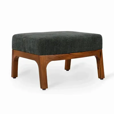 Repose-pieds - Toso - Repose-pieds en tissu vert - ALANKARAM