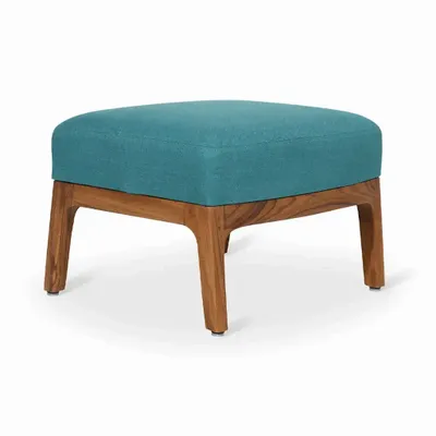 Repose-pieds - Toso - Repose-pieds en tissu vert - ALANKARAM