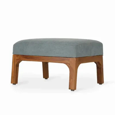 Repose-pieds - Toso - Repose-pieds en tissu vert - ALANKARAM