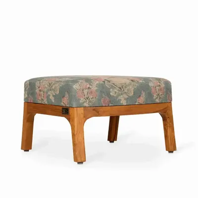 Repose-pieds - Toso - Repose-pieds en tissu imprimé multicolore - ALANKARAM