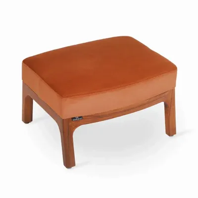 Repose-pieds - Toso - Repose-pieds en tissu orange - ALANKARAM