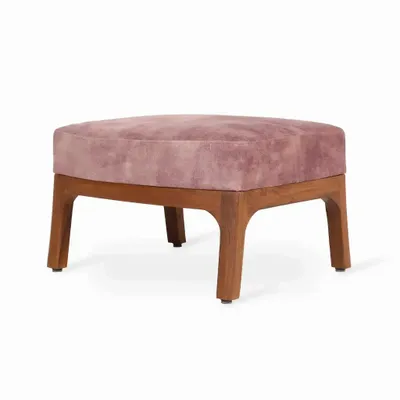 Repose-pieds - Toso - Repose-pieds en tissu rose - ALANKARAM