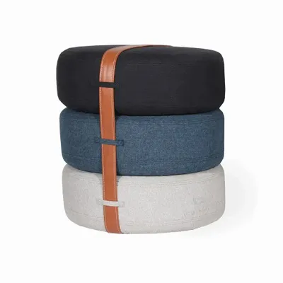 Poufs - Trio - Élégance empilée - ALANKARAM