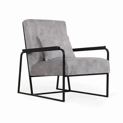 Chaises - Tubli - Fauteuil Lounge en Tissu Beige - ALANKARAM