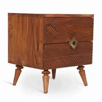 Night tables - Ubin Teakwood Bedside unit - ALANKARAM