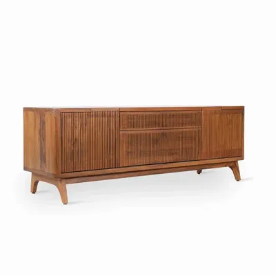 TV stands - Udiv Teakwood TV Unit - ALANKARAM