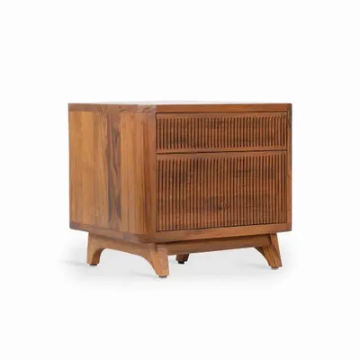 Night tables - Udiv - Teakwood Bedside Unit - ALANKARAM