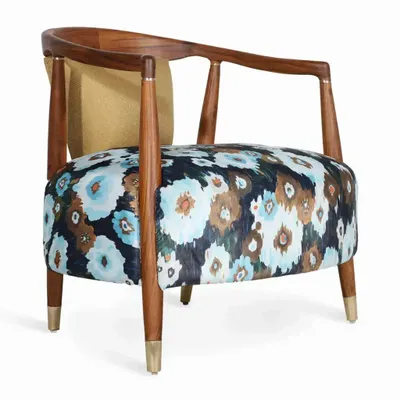 Chairs - Uru - Lounge Chair With Brass Capping - ALANKARAM