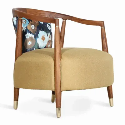 Chairs - Uru - Lounge Chair With Brass Capping - ALANKARAM