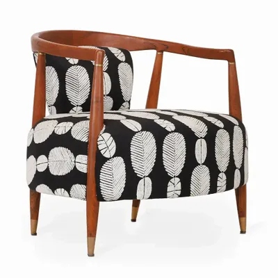 Chairs - Uru - Lounge Chair With Brass Capping - ALANKARAM