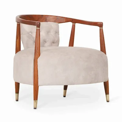 Chaises - Uru - Fauteuil Lounge avec revêtement en laiton - ALANKARAM