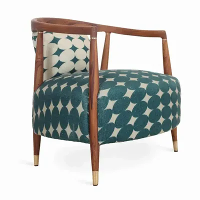 Chairs - Uru - Lounge Chair With Brass Capping - ALANKARAM