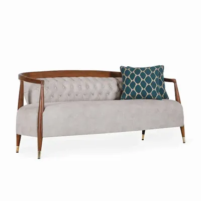 Canapés - Uru - Canapé trois places avec revêtement en laiton - ALANKARAM