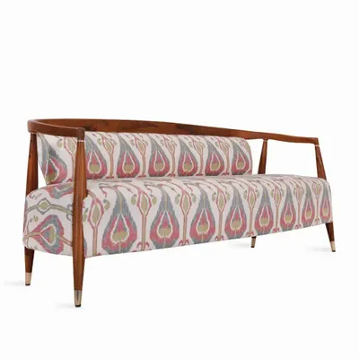 Sofas - Uru - Three Seater sofa With Brass Capping - ALANKARAM