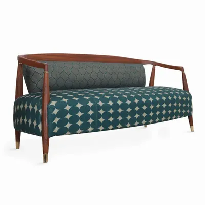 Sofas - Uru - Three Seater sofa With Brass Capping - ALANKARAM