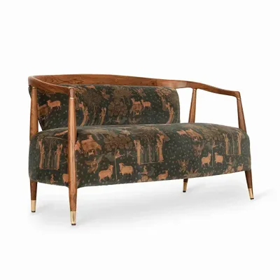 Sofas - Uru - Two Seater sofa With Brass Capping - ALANKARAM