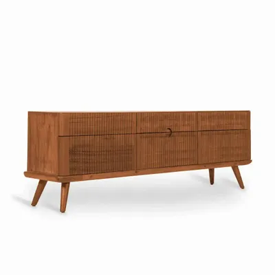TV stands - Vaitini Teakwood TV Unit - ALANKARAM
