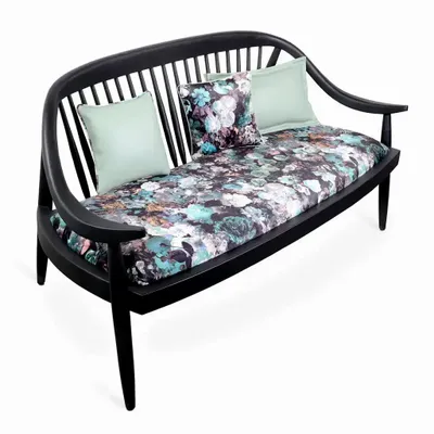 Sofas - Vakra - Two Seater sofa With Black Stain - ALANKARAM