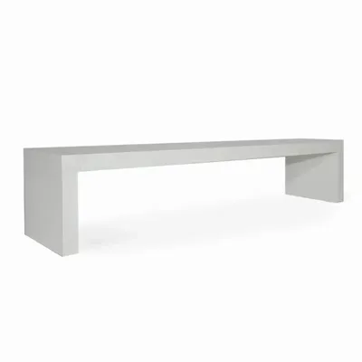 Benches - Xarak Solidwood Bench with White Color - ALANKARAM