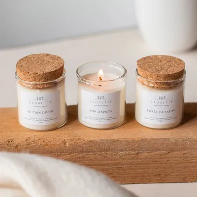 Gifts - Christmas Night Set - 3 Handmade Scented Soy Wax Candles - SAUGETTE