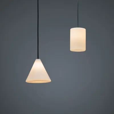 Ceiling lights - BULB - Minimalist Cone Ceiling Lamp in Glass with Customizable Cable - MOR