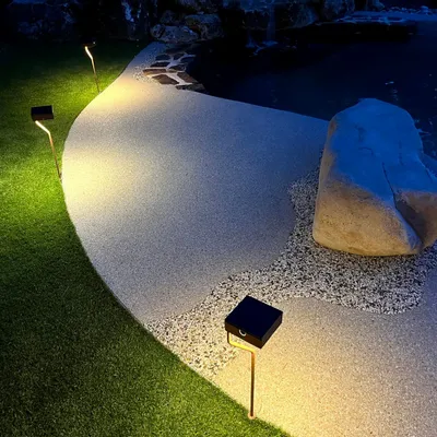 Outdoor floor lamps - TEE solar terminal - LYX LUMINAIRES