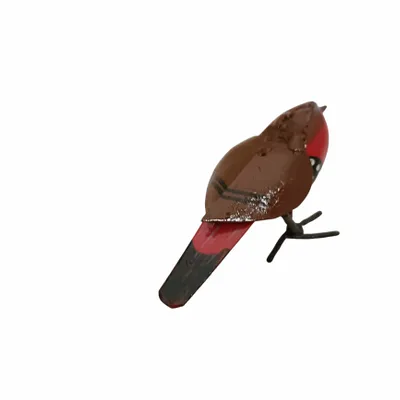 Accessoires de déco extérieure - Sculpture Métal Recyclé Amarante Foncée 13cm - TERRE SAUVAGE