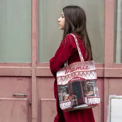 Homewear textile - Tote bag Paris Mode - MARON BOUILLIE