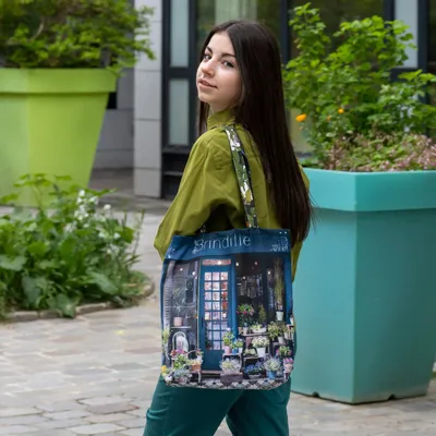 Homewear textile - Tote bag Paris Fleuriste - MARON BOUILLIE