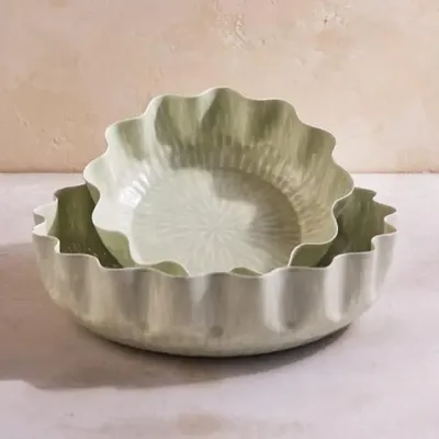 Platter and bowls - Rubbed Enamel Serveware - BE HOME