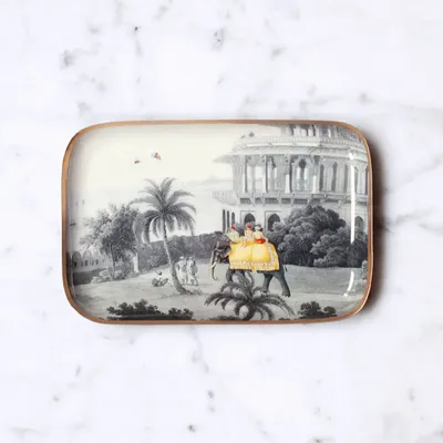 Trays - India enamelled tray - PARADISIO IMAGINARIUM