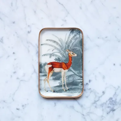 Trays - Gazelle enamelled tray - PARADISIO IMAGINARIUM