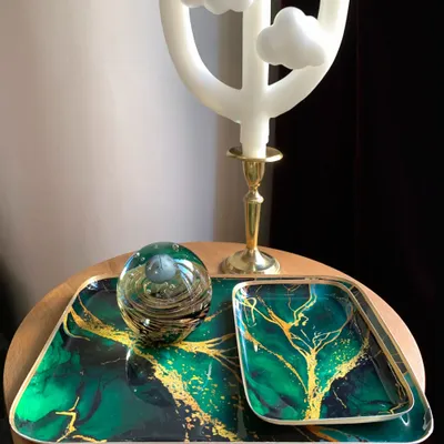 Trays - Amazon enamelled tray - PARADISIO IMAGINARIUM