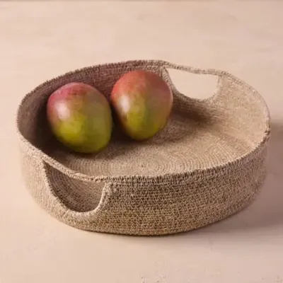 Platter and bowls - Hydra Woven Seagrass Tray - BE HOME