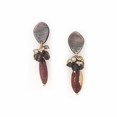 Jewelry - Multi dangles post earrings – L’ILE ROUSSE - NATURE BIJOUX