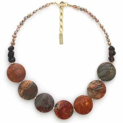 Jewelry - Jasper picture discs necklace – L’ILE ROUSSE - NATURE BIJOUX