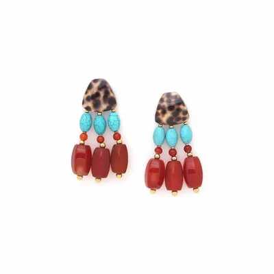 Jewelry - 3 rows post earrings – SURABAYA - NATURE BIJOUX