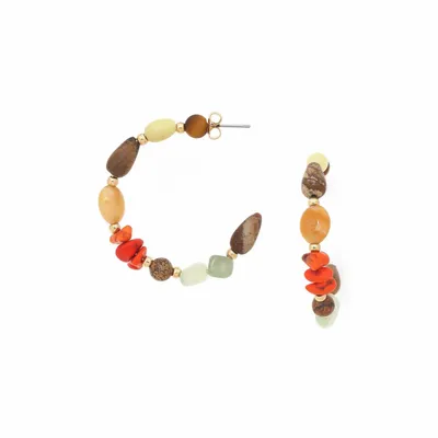 Bijoux - Boucles d’oreilles poussoir créoles – TIVOLI - NATURE BIJOUX