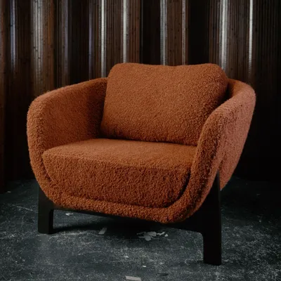 Armchairs - Oscar wood Armchair in Darkened Sycamore Wood - DUISTT