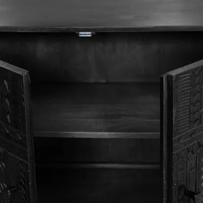 Sideboards - Sideboard in mango wood and dark walnut metal legs - GINER Y COLOMER