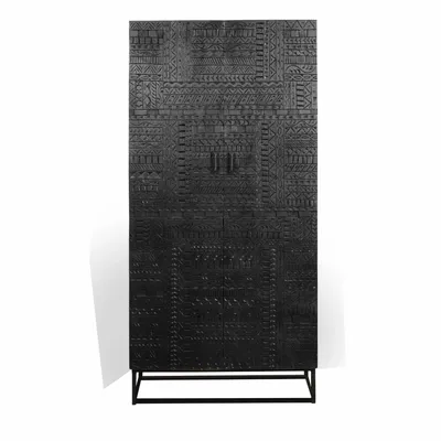 Wardrobe - Mango wood cabinet and metal legs - GINER Y COLOMER