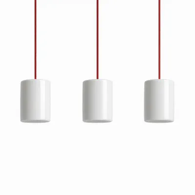 Ceiling lights - Set 3 Pieces - Ambient Lighting Glass Cylinder Small BULB Lamp - MOR