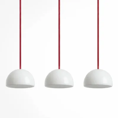 Ceiling lights - Set 3 Pieces Ambient Lighting Glass Hemisphere Small Bulb Lamp - MOR