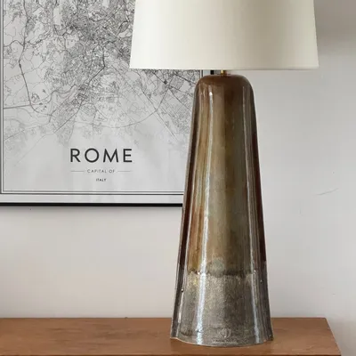 Céramique - Lampe à poser sculpturale conique - FUOCO collection - DI VINCENZO POUJOULA