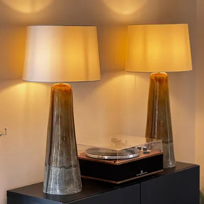 Céramique - Lampe à poser sculpturale conique - FUOCO collection - DI VINCENZO POUJOULA