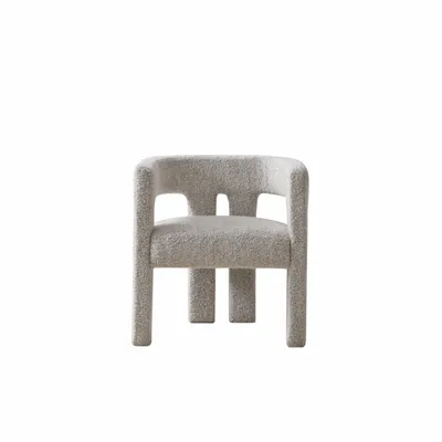 Chairs - TAUPE CURLY 'PORTLAND' CHAIR - FANCY