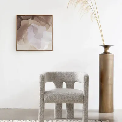 Chaises - CHAISE 'PORTLAND' BOUCLÉ TAUPE - FANCY